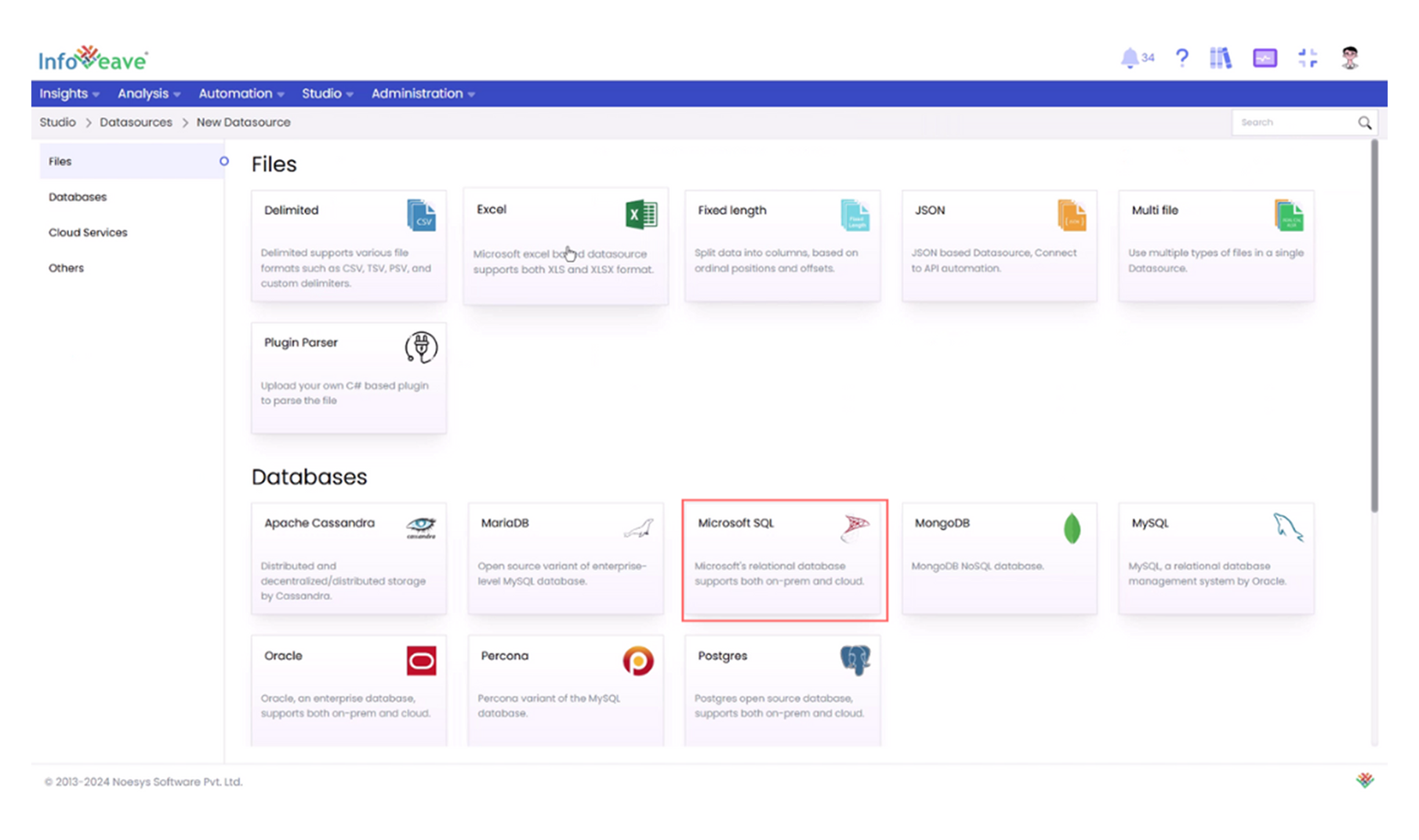 Set Up a Microsoft SQL datasource